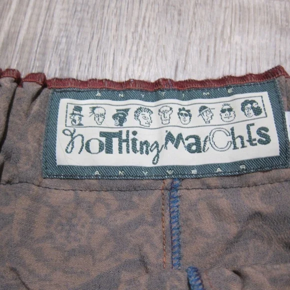 Vintage 90's Nothing Matches Anytime Anywhere Outfit Shirt & Pants Set sz 1 S-M - Picture 6 of 7